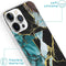 iMoshion Hoesje Geschikt voor iPhone 13 Pro Max Hoesje Siliconen - iMoshion Design hoesje - Blauw / Shattered Blue Marble