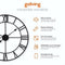 Goliving Wandklok - Industrieel - Stil mechanisme - Ø 60 cm - Zwart