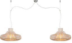 GOOD&MOJO Hanglamp Kalahari - Rotan - 100x45x29cm - 2L - Scandinavisch,Bohemian - Hanglampen Eetkamer, Slaapkamer, Woonkamer