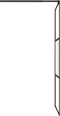 vidaXL - Inloopdouchewand - met - schap - 100x195 - cm - ESG-glas - aluminium - zwart