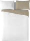 Noorse hoes Naturals FUNDA NORDICA BICOLOR REVERSIBLE Omkeerbaar Beige Wit Bed van 180 Bed van 180/190 (260 x 220 cm)