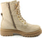 PS Poelman Mink - Veterboots - Suède Leren Nubuck - Beige Taupe - Maat 38