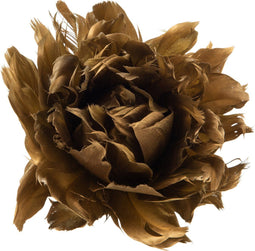 J-Line decoratie bal losse - veren+clips - goud - small