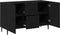 vidaXL - Dressoir - Zwart - Eiken - 100x36x60 - cm - Geperst - Hout