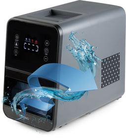 DOMO DO9286IB - IJsblokjesmachine - Nugget ijs in 6 min - 1,5L - 15kg/24u - Grijs/Zwart