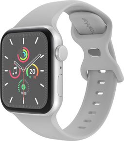 imoshion Siliconen⁺ bandje - Geschikt voor Apple Watch 1, 2, 3, 4, 5, 6, 7, 8, 9, 10, SE, Ultra (2) - 44/45/46/49 mm - Grijs - M/L