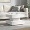 vidaXL - Salontafel - 360 - graden - draaibaar - 50x50x34,5 - cm - wit