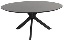 4so - Locarno dining tafel antraciet HPL slate dia. 160 cm