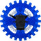 NeXtime - Wandklok - 35cm - Acrylic -Bewegend- Blauw - 'Moving Gears'