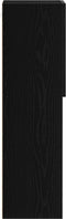 vidaXL - LED - TV-kast - in - Zwart - Eik - 30,5x30x102 - cm - Gelaagd - Hout