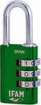 Combinatieslot IFAM Combi30 Groen Aluminium Chroomstaal (3 cm)