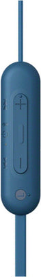 Sony WI-C100 - Draadloze hoofdtelefoon - IPX4 waterbestendig en 25 uur batterijduur - Blauw