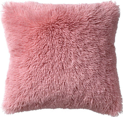Dutch Decor FLUFFY - Sierkussen unikleur 45x45 cm - Coral Blush - roze - Inclusief binnenkussen