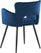 SANILAC - Eetkamerstoel - Blauw - Fluweel