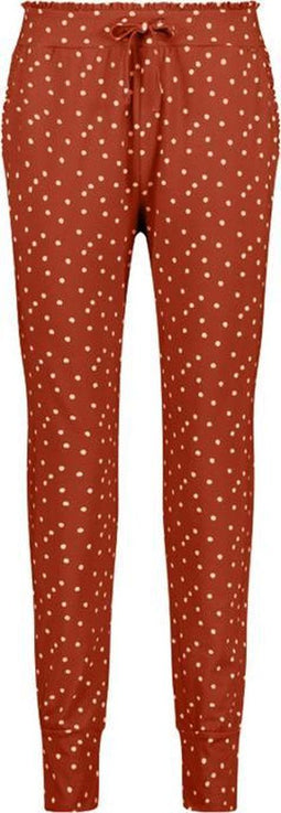 Cyell ART OF DOT - Dames pyjamabroek lang - Bamboe katoen - Roestbruin met dots (L)