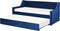 Beliani MONTARGIS - Onderschuifbed - Blauw - Fluweel