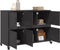 vidaXL - Dressoir - 100,5x39x72 - cm - staal - zwart