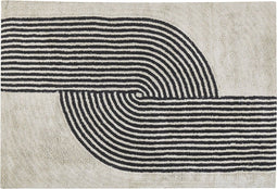 BARELI - Laagpolig vloerkleed - Wit - 160 x 230 cm - Katoen