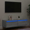 vidaXL - Tv-meubel - met - LED-verlichting - 100X35,5x25 - cm - grijs - sonoma - eiken