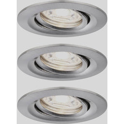 Paulmann Nova LED-inbouwspot mini - Staal geborsteld - zwenkbaar - 2.700K - Geminimaliseerd formaat