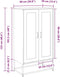 vidaXL - Hoge - kast - 68x39x123 - cm - staal - zwart