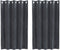 vidaXL - Zwarte - Gordijnen - met - Oogjes - 2 - stuks - Lichtgrijs - Velvet