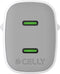 Celly UPTC2USBC45WWH - Oplader - 2x USB Type-C - Snel opladen - Wit