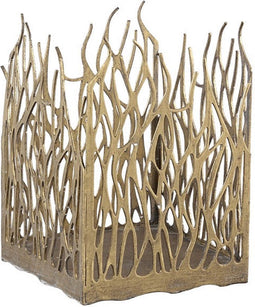 PTMD Dazzy Windlicht - 12 x 12 x 17 cm - Metaal - Goud