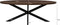 Livingfurn - Eetkamertafel Jesper Oval Brown 210 cm - Mangohout / Gecoat Staal