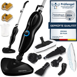 Zeegma Puur - Stoomreiniger XXL - 15in1 SET Handstomer - 1500Watt - 15in1 - Vloerreiniger