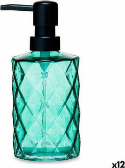 Zeepdispenser Diamant Kristal Groen Plastic 410 ml (12 Stuks)