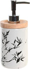 Zeepdispenser DKD Home Decor 8 x 9 x 17,5 cm Zwart Wit Keramiek