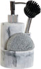 Zeepdispenser DKD Home Decor Wit Hars Roestvrij staal 12,6 x 11,4 x 18,6 cm