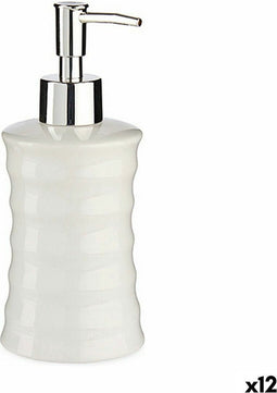 Zeepdispenser Golven Keramisch Metaal Wit (260 ml) (12 Stuks)