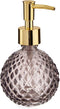 Zeepdispenser Gouden Antraciet 200 ml 8,5 x 15 x 9 cm Glas ABS