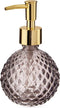 Zeepdispenser Gouden Antraciet 200 ml 8,5 x 15 x 9 cm Glas ABS