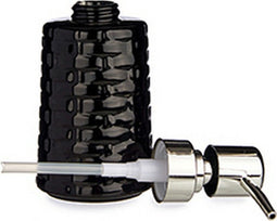 Zeepdispenser Met reliëf Keramisch Zilverkleurig Zwart Metaal 150 ml (6 Stuks)