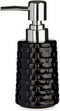 Zeepdispenser Met reliëf Keramisch Zilverkleurig Zwart Metaal 150 ml (6 Stuks)
