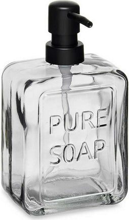 Zeepdispenser Pure Soap Kristal Zwart Plastic 570 ml (6 Stuks)