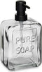 Zeepdispenser Pure Soap Kristal Zwart Plastic 570 ml (6 Stuks)