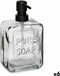 Zeepdispenser Pure Soap Kristal Zwart Plastic 570 ml (6 Stuks)