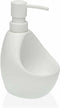 Zeepdispenser Wit Keramisch Met Bakje (9,5 x 16,5 x 11 cm)