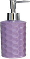 Zeepdispenser / Zeeppompje - Keramiek Collectie Flora - Paars - 260ml - 6.5 x 7.5 x 18 cm