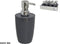 Zeepdispenser / Zeeppompje - Kunststof Collectie Venice - Antraciet - 320ml - 7x7x17.5 cm