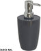 Zeepdispenser / Zeeppompje - Kunststof Collectie Venice - Antraciet - 320ml - 7x7x17.5 cm