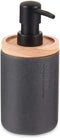 Zeepdispenser Zwart Hout Hars Plastic (6 Stuks)