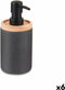 Zeepdispenser Zwart Hout Hars Plastic (6 Stuks)