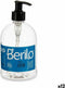 Zeepdispenser Zwart Transparant Plastic 500 ml (12 Stuks)