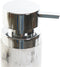 Zeeppompje/zeepdispenser marmer look wit polystone 400 ml - Badkamer/keuken zeep dispenser
