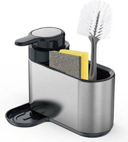 Zeepschaal DKD Home Decor Keuken Zwart Zilverkleurig Roestvrij staal ABS 18 x 13 x 16 cm